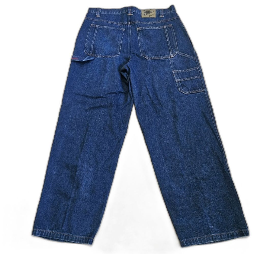Scorpio Baggy Carpenter Jeans Men Size 38 Blue Denim Grunge Hip Hop Y2K Vintage